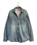 SUPREMEシュプリーム）の古着「Faux Shearing Lined Work Shirt　 24AW」｜インディゴ