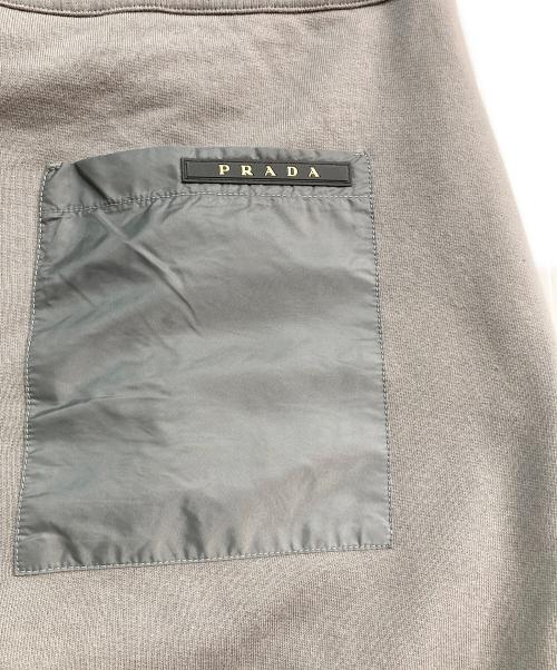PRADA（プラダ）PRADA (プラダ) ラバーロゴパッチ スウェットパンツ グレー サイズ:Lの古着・服飾アイテム