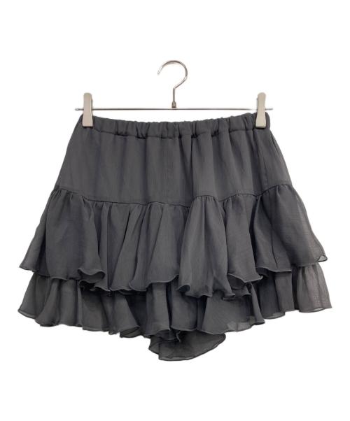 Lily Brown（リリーブラウン）Lily Brown (リリーブラウン) ドレープフリルセットアップ グレー サイズ:Freeの古着・服飾アイテム