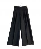 Mila Owenミラオーウェン）の古着「ドライタッチ2タックワイドパンツ」｜ブラック