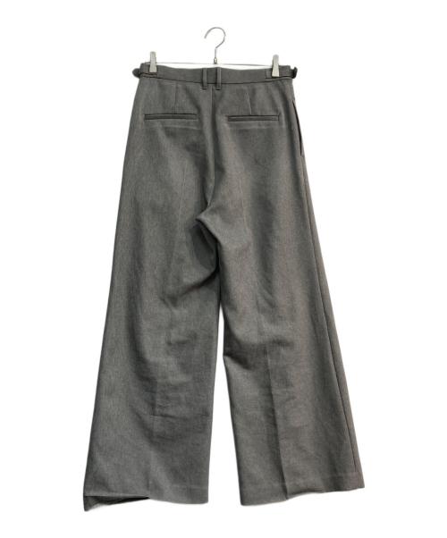 Mila Owen（ミラオーウェン）Mila Owen (ミラオーウェン) ウエストベルトタックワイドパンツ グレー サイズ:1の古着・服飾アイテム