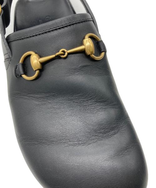 GUCCI（グッチ）GUCCI (グッチ) ホースビットレザーサンダル ブラック サイズ:8の古着・服飾アイテム