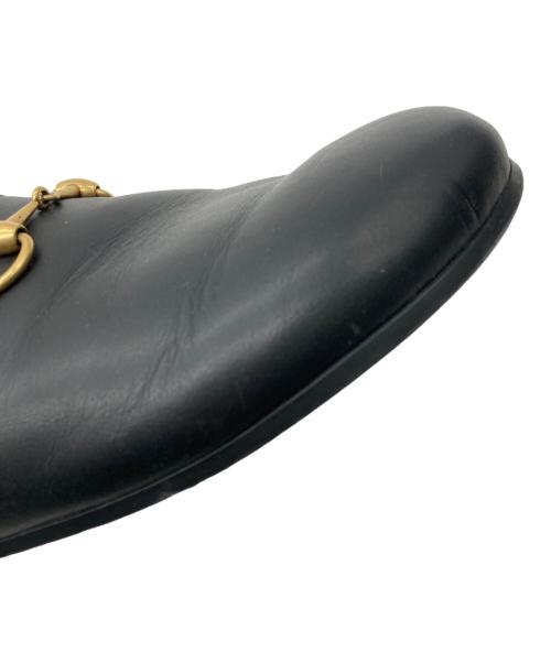 GUCCI（グッチ）GUCCI (グッチ) ホースビットレザーサンダル ブラック サイズ:8の古着・服飾アイテム