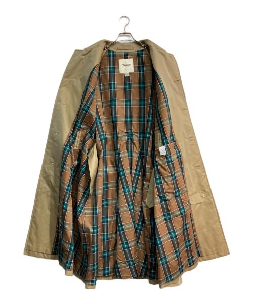 Gymphlex（ジムフレックス）Gymphlex (ジムフレックス) ベルテッド バルマカーンコート ブラウン サイズ:Lの古着・服飾アイテム