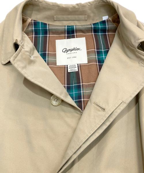 Gymphlex（ジムフレックス）Gymphlex (ジムフレックス) ベルテッド バルマカーンコート ブラウン サイズ:Lの古着・服飾アイテム