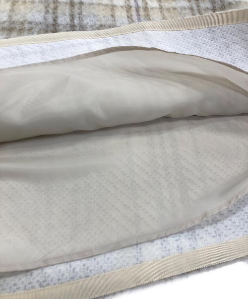 Bluelea（ブルレア）Bluelea (ブルレア) アルパカ混チェックスカート　242086 ベージュ サイズ:38 未使用品の古着・服飾アイテム