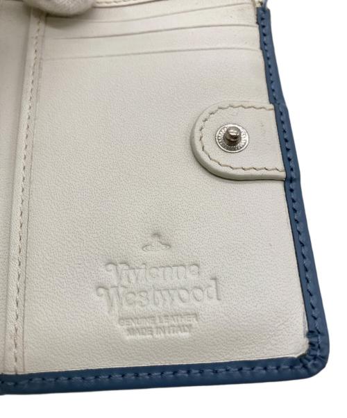 Vivienne Westwood（ヴィヴィアンウエストウッド）Vivienne Westwood (ヴィヴィアンウエストウッド) 2つ折り財布 ブルーの古着・服飾アイテム