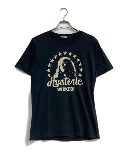 Hysteric Glamour（ヒステリックグラマー）Hysteric Glamour (ヒステリックグラマー) プリントTシャツ ブラック サイズ:Sの古着・服飾アイテム