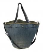 PRADAプラダ）の古着「バケツデニム2WAYバッグ」｜インディゴ