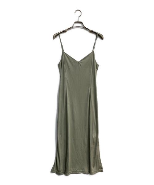 COCODEAL（ココディール）COCODEAL (ココディール) 線画フラワーフリルプリーツワンピース グリーン サイズ:1の古着・服飾アイテム