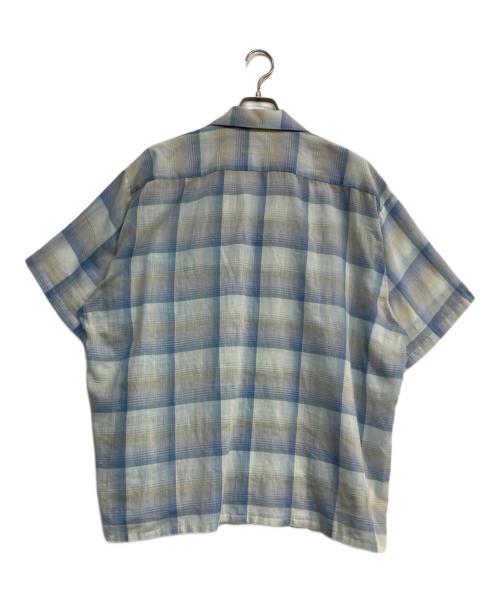 Truval（テュルーバル）truval (テュルーバル) ヴィンテージオープンカラーシャツ ブルー サイズ:XLの古着・服飾アイテム
