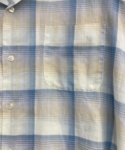 Truval（テュルーバル）truval (テュルーバル) ヴィンテージオープンカラーシャツ ブルー サイズ:XLの古着・服飾アイテム
