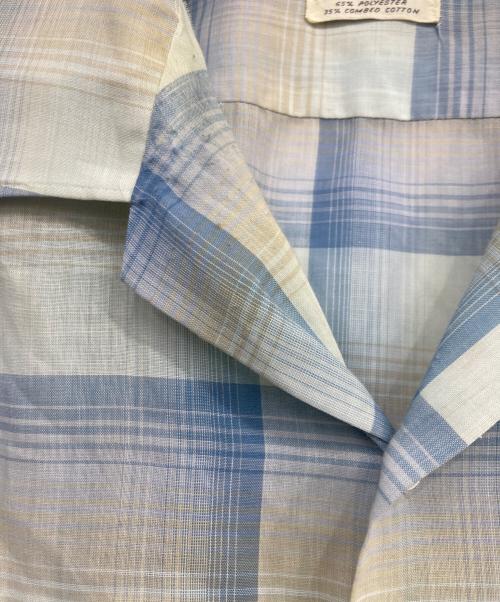 Truval（テュルーバル）truval (テュルーバル) ヴィンテージオープンカラーシャツ ブルー サイズ:XLの古着・服飾アイテム