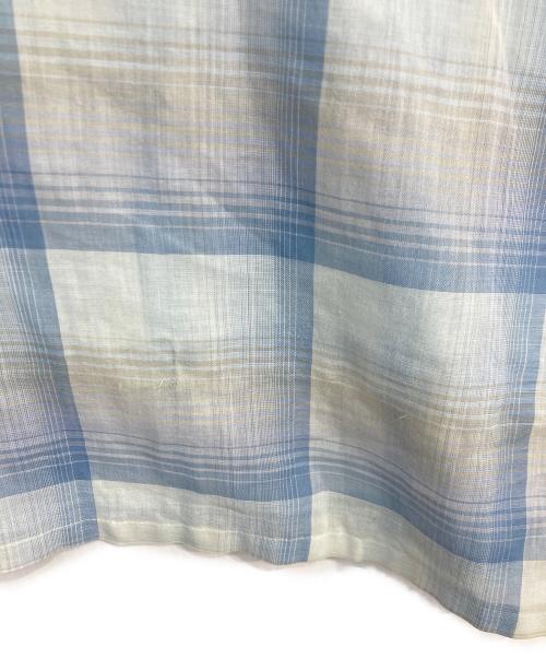 Truval（テュルーバル）truval (テュルーバル) ヴィンテージオープンカラーシャツ ブルー サイズ:XLの古着・服飾アイテム