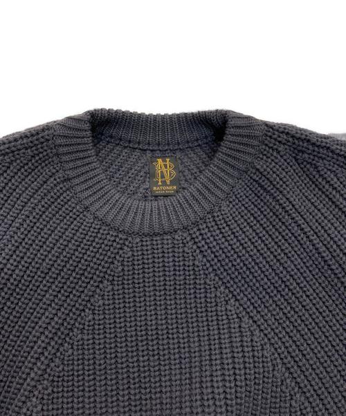 BATONER（バトナ―）BATONER (バトナ―) SIGNATURE CREW NECK　BN-21FM-023 ネイビー サイズ:2の古着・服飾アイテム