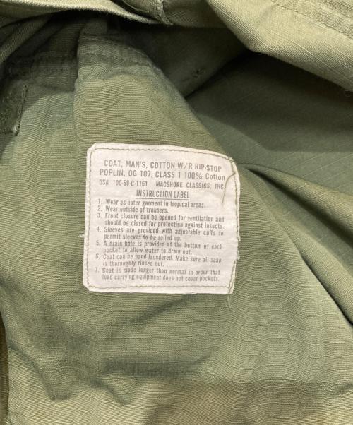 US ARMY（ユーエスアーミー）US ARMY (ユーエスアーミー) 60’Sジャングルファティーグ ジャケット　DSA100-69-C-1161 MACSHORE CLASSICS社 69年製　8405-935-4704 グリーン サイズ:Sの古着・服飾アイテム