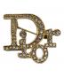 Christian Dior（クリスチャン ディオール）の古着「ロゴライトストーンブローチ」｜ゴールド