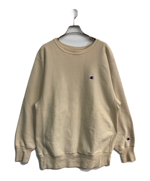Champion（チャンピオン）Champion (チャンピオン) リバースウィーブスウェット　90'S 刺繍タグ USA製 ベージュ サイズ:XLの古着・服飾アイテム