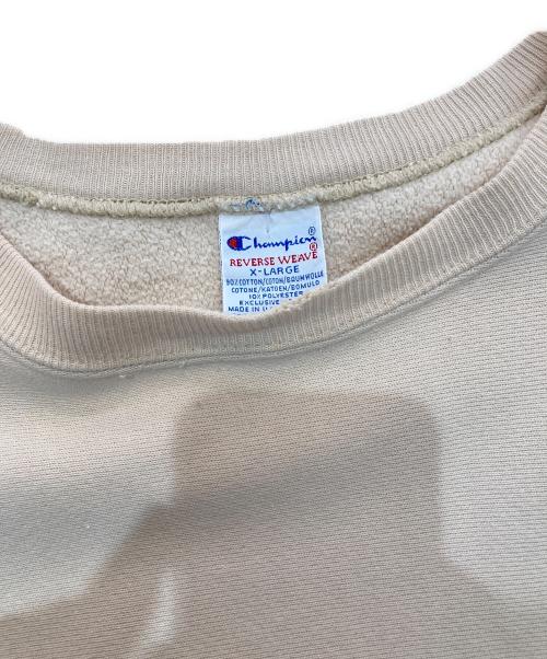 Champion（チャンピオン）Champion (チャンピオン) リバースウィーブスウェット　90'S 刺繍タグ USA製 ベージュ サイズ:XLの古着・服飾アイテム