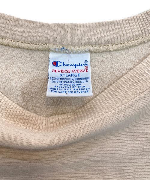 Champion（チャンピオン）Champion (チャンピオン) リバースウィーブスウェット　90'S 刺繍タグ USA製 ベージュ サイズ:XLの古着・服飾アイテム