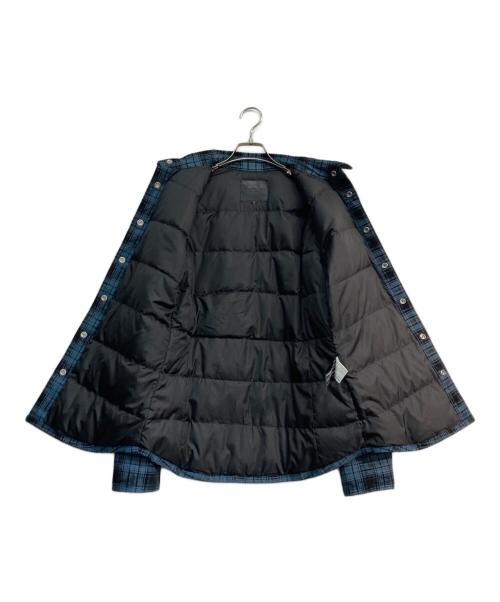 ISAMU KATAYAMA BACKLASH（イサムカタヤマ・バックラッシュ）ISAMU KATAYAMA BACKLASH (イサムカタヤマ・バックラッシュ) ピッグレザー 転写チェックシャツ ブルー サイズ:3の古着・服飾アイテム