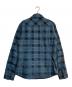 ISAMU KATAYAMA BACKLASH (イサムカタヤマ・バックラッシュ) ピッグレザー 転写チェックシャツ ブルー サイズ:3：20000円