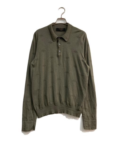 ERMENEGILDO ZEGNA（エルメネジルド・ゼニア）Ermenegildo Zegna (エルメネジルド・ゼニア) カシミヤシルクニットポロシャツ グリーン サイズ:XSの古着・服飾アイテム