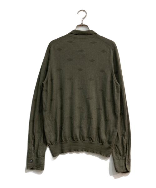 ERMENEGILDO ZEGNA（エルメネジルド・ゼニア）Ermenegildo Zegna (エルメネジルド・ゼニア) カシミヤシルクニットポロシャツ グリーン サイズ:XSの古着・服飾アイテム