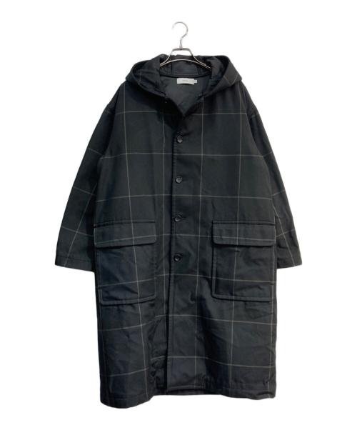 Graphpaper（グラフペーパー）Graphpaper (グラフペーパー) pane hooded coat　GM193-10054 ブラック サイズ:2の古着・服飾アイテム
