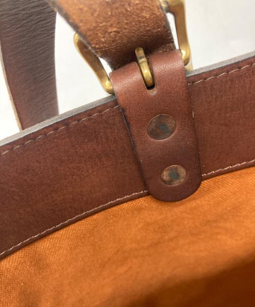 vasco（ヴァスコ）VASCO (ヴァスコ) LEATHER TRAVEL TOTE BAG ブラウンの古着・服飾アイテム