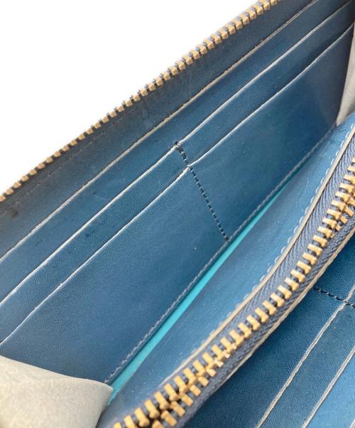 BARNS OUTFITTERS（バーンズアウトフィッターズ）BARNS OUTFITTERS (バーンズアウトフィッターズ) コードバンレザーロングウォレット ネイビーの古着・服飾アイテム