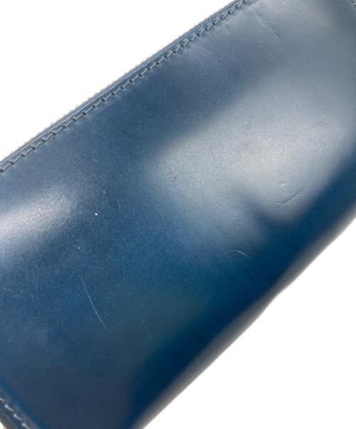 BARNS OUTFITTERS（バーンズアウトフィッターズ）BARNS OUTFITTERS (バーンズアウトフィッターズ) コードバンレザーロングウォレット ネイビーの古着・服飾アイテム