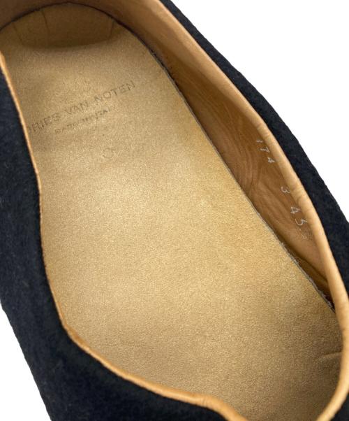 DRIES VAN NOTEN（ドリスヴァンノッテン）DRIES VAN NOTEN (ドリスヴァンノッテン) フェルトスリッポン ブラック サイズ:43の古着・服飾アイテム