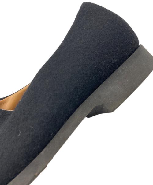 DRIES VAN NOTEN（ドリスヴァンノッテン）DRIES VAN NOTEN (ドリスヴァンノッテン) フェルトスリッポン ブラック サイズ:43の古着・服飾アイテム