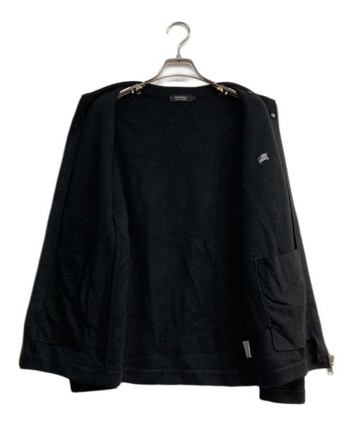 BURBERRY BLACK LABEL（バーバリーブラックレーベル）BURBERRY BLACK LABEL (バーバリーブラックレーベル) ジップアップニットジャケット ブラック サイズ:2の古着・服飾アイテム