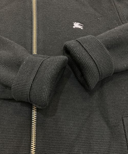 BURBERRY BLACK LABEL（バーバリーブラックレーベル）BURBERRY BLACK LABEL (バーバリーブラックレーベル) ジップアップニットジャケット ブラック サイズ:2の古着・服飾アイテム