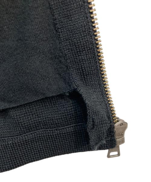 BURBERRY BLACK LABEL（バーバリーブラックレーベル）BURBERRY BLACK LABEL (バーバリーブラックレーベル) ジップアップニットジャケット ブラック サイズ:2の古着・服飾アイテム