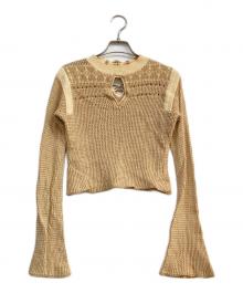 Mame Kurogouchi（マメクロゴウチ）の古着「Nostalgic Pattern Cotton Sweater」｜ベージュ