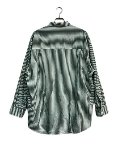 Graphpaper（グラフペーパー）Graphpaper (グラフペーパー) Oversized RegularCollarShirt　24SS　GM241-50001STB グリーン×ホワイト サイズ:1の古着・服飾アイテム