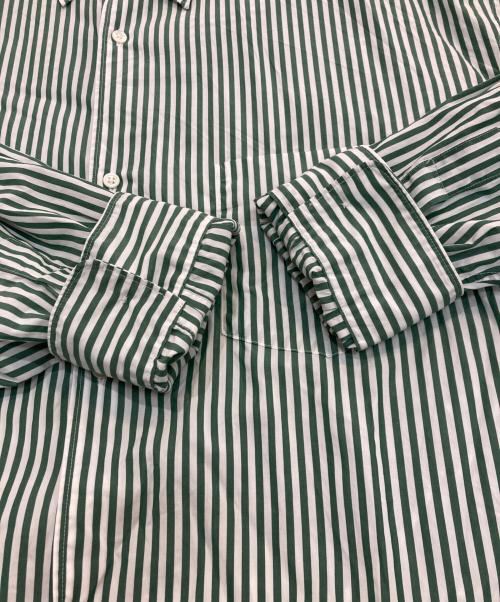 Graphpaper（グラフペーパー）Graphpaper (グラフペーパー) Oversized RegularCollarShirt　24SS　GM241-50001STB グリーン×ホワイト サイズ:1の古着・服飾アイテム
