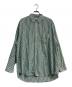 Graphpaper（グラフペーパー）の古着「Oversized RegularCollarShirt　24SS　GM241-50001STB」｜グリーン×ホワイト