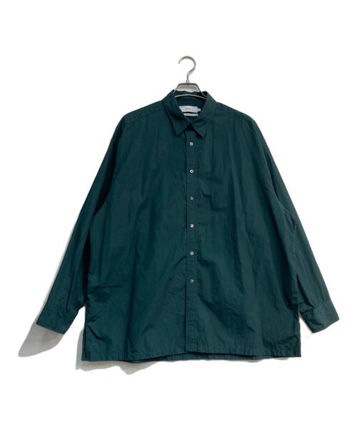 Graphpaper（グラフペーパー）Graphpaper (グラフペーパー) High Count Regular Collar Shirt　GM233-50030C グリーン サイズ:Freeの古着・服飾アイテム