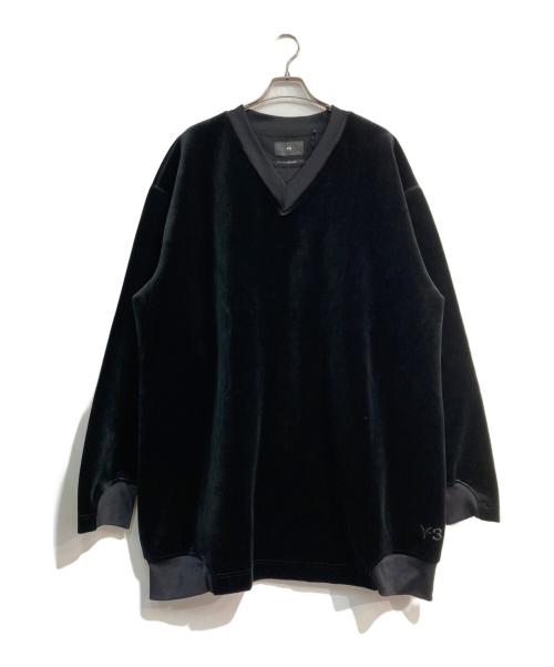 Y-3（ワイスリー）Y-3 (ワイスリー) VELVET CREW　IL2146 ブラック サイズ:XLの古着・服飾アイテム