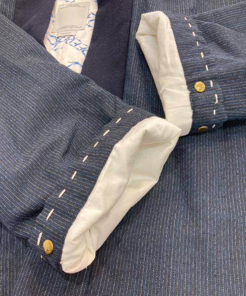 VISVIM（ビズビム）VISVIM (ビズビム) DOTERA COAT PINSTRIPE　0117105013007 ネイビー サイズ:3の古着・服飾アイテム