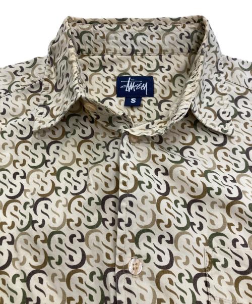 stussy（ステューシー）stussy (ステューシー) 半袖シャツ ベージュ サイズ:Sの古着・服飾アイテム