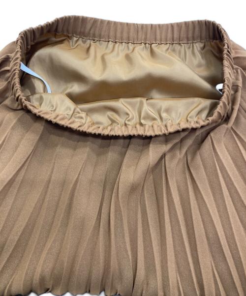 class lounge（クラスラウンジ）class lounge (クラスラウンジ) SHINY CHIFFON ロング プリーツ スカート ブラウン サイズ:40の古着・服飾アイテム