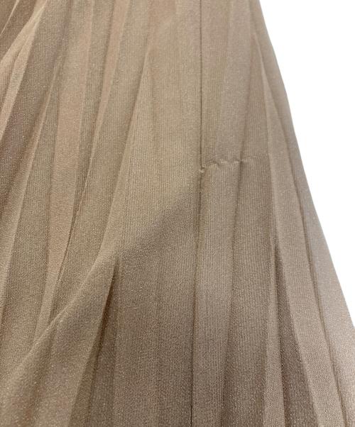 class lounge（クラスラウンジ）class lounge (クラスラウンジ) SHINY CHIFFON ロング プリーツ スカート ブラウン サイズ:40の古着・服飾アイテム