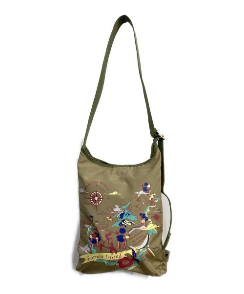 HUNTING WORLD（ハンティングワールド）HUNTING WORLD (ハンティングワールド) リバーシブルショルダーバッグ カーキの古着・服飾アイテム