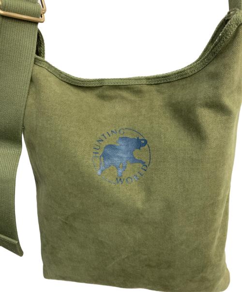 HUNTING WORLD（ハンティングワールド）HUNTING WORLD (ハンティングワールド) リバーシブルショルダーバッグ カーキの古着・服飾アイテム