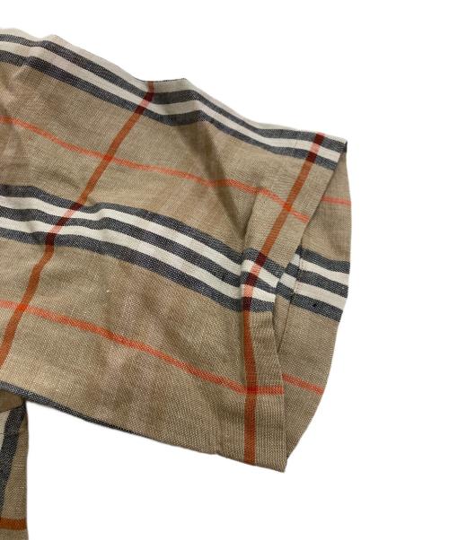 BURBERRY LONDON（バーバリーロンドン）BURBERRY LONDON (バーバリーロンドン) ノバチェック半袖リネンシャツ ブラウン サイズ:Sの古着・服飾アイテム